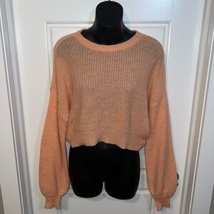 (3/$30💕) CUPCAKES&CASHMERE Peach Crewneck Knit Sweater